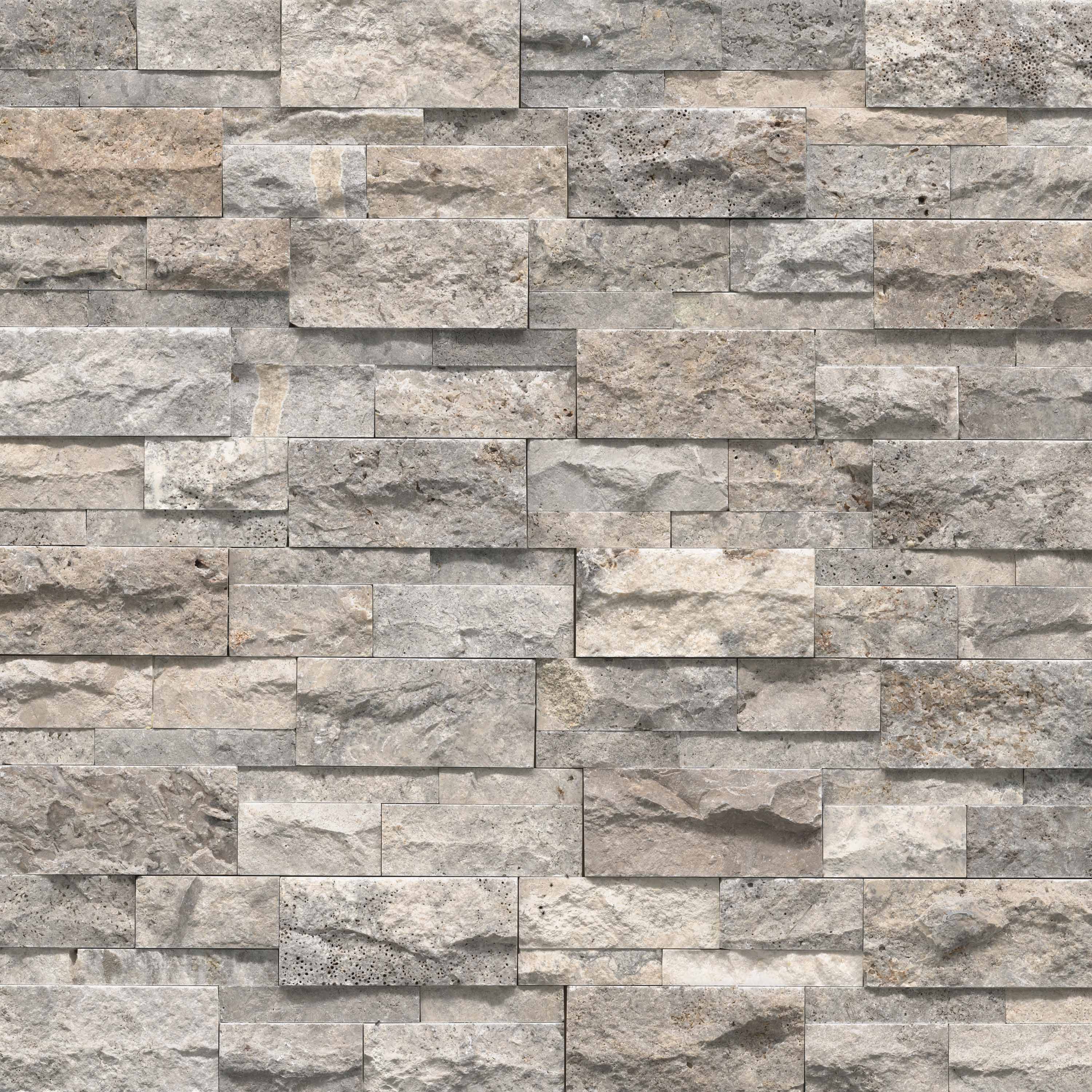 Silver Travertine XL Stacked Stone