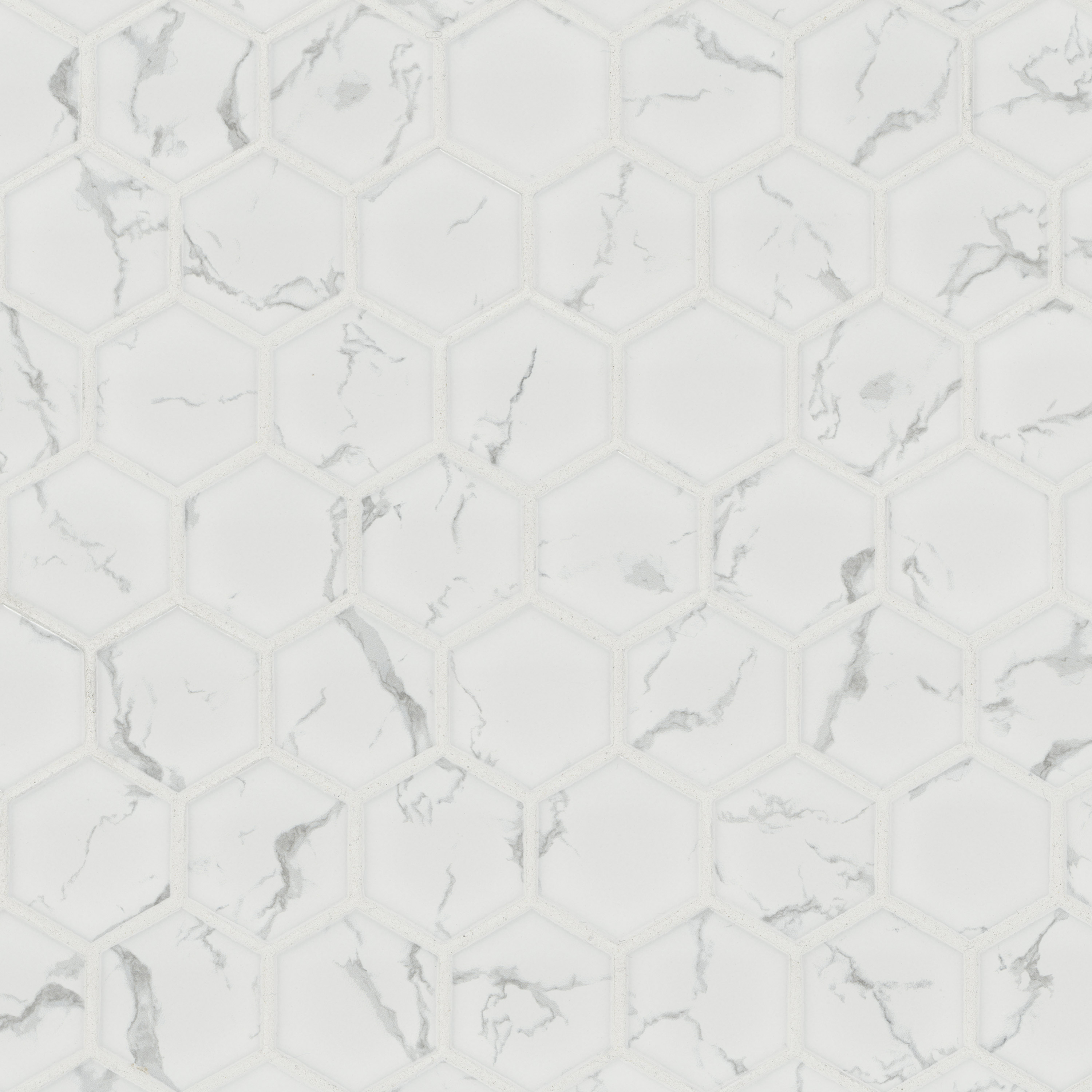 Carrara Matte 2" Hexagon Tile