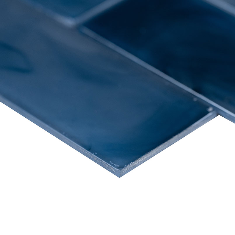 Blue Shimmer Glass Subway Tile thumbnail 3
