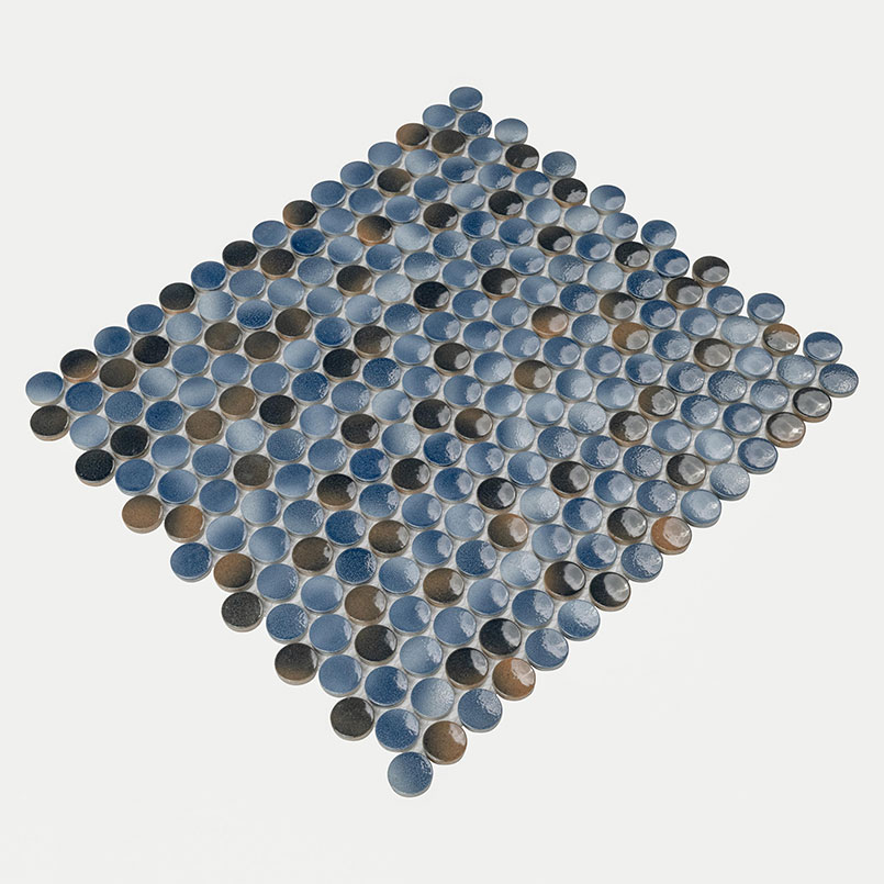 Penny Round Azul Glossy Tile thumbnail 5