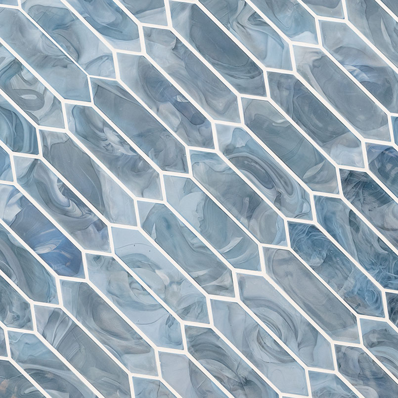 Blue Shimmer Picket Glass Tile thumbnail 3