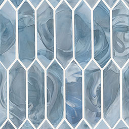 Blue Shimmer Picket Glass Tile thumbnail 5