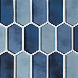 Boathouse Blue Picket Glass Tile thumbnail 4