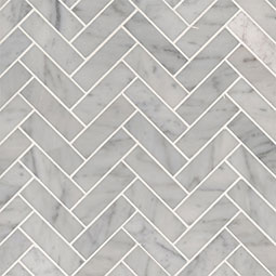Carrara White 1x3 Herringbone Polished thumbnail 6
