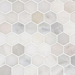 Greecian White Polished Hexagon Tile thumbnail 2