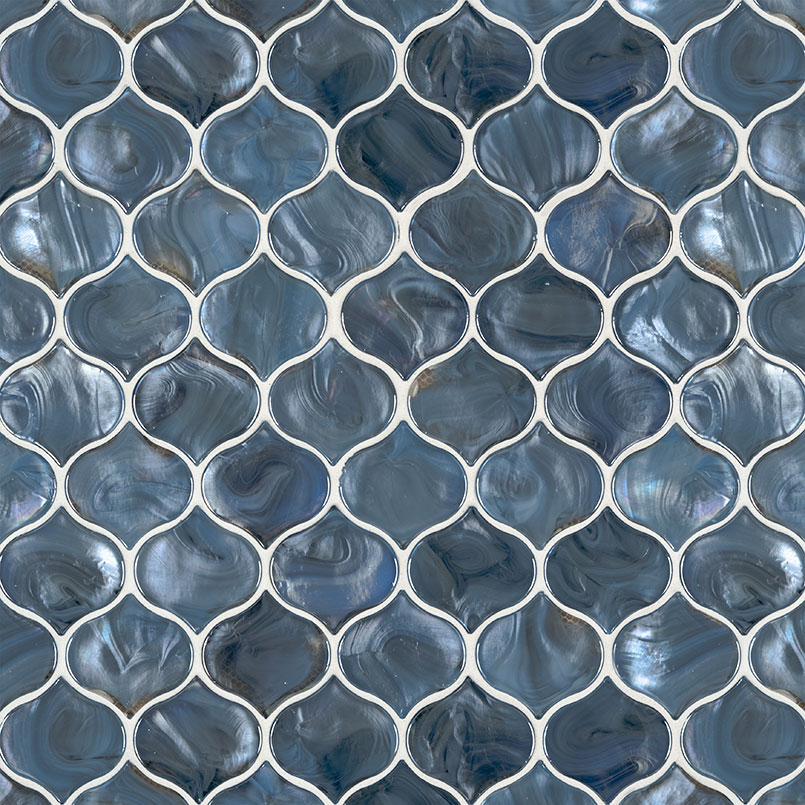 Blue Shimmer Arabesque Tile thumbnail 2