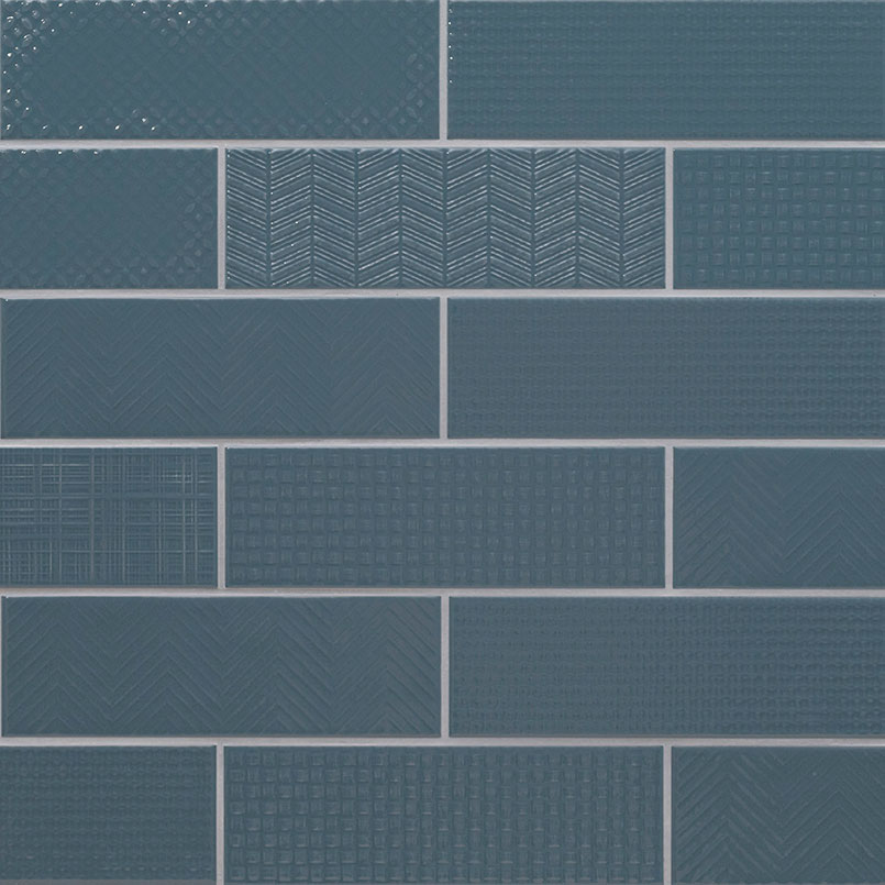 Urbano Navy 3d Mix Tile thumbnail 4