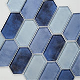 Boathouse Blue Picket Glass Tile thumbnail 3
