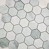 Icelandic Green 2” Hexagon Mosaic Tile thumbnail 4