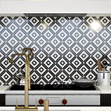 Rhombix Nero Geometric Tile thumbnail 4