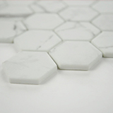 Statuario Celano Hexagon Mosaic Tile thumbnail 4