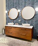 Blue Shimmer Chevron Pattern Tile thumbnail 6