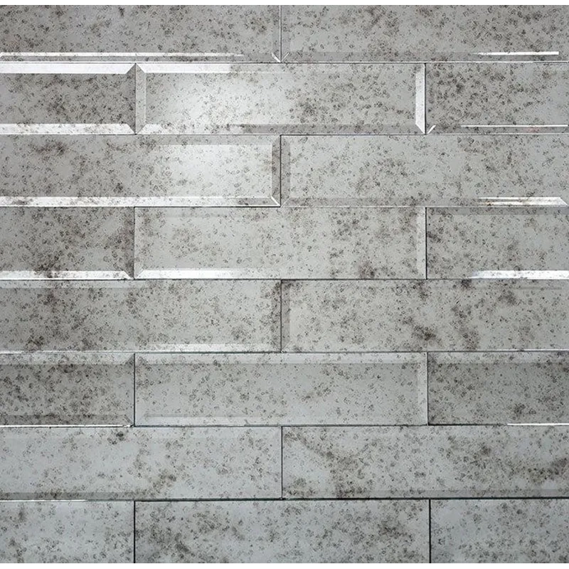 3×12 Beveled Antique Mirror Glass Subway Tile thumbnail 2
