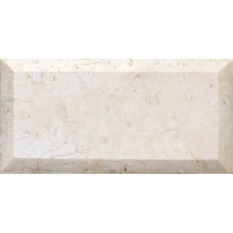 CREMA 3X6 BEVELED AND POLISHED