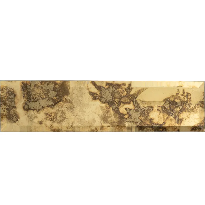 3×12 Beveled Gold Mirror Glass Subway Tile