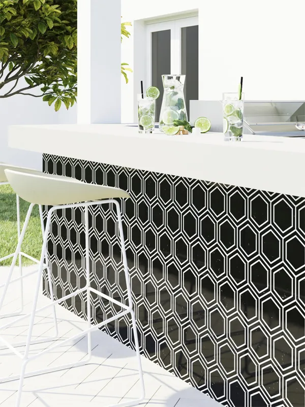 6″ NERO BIANCO HEX POLISHED thumbnail 2