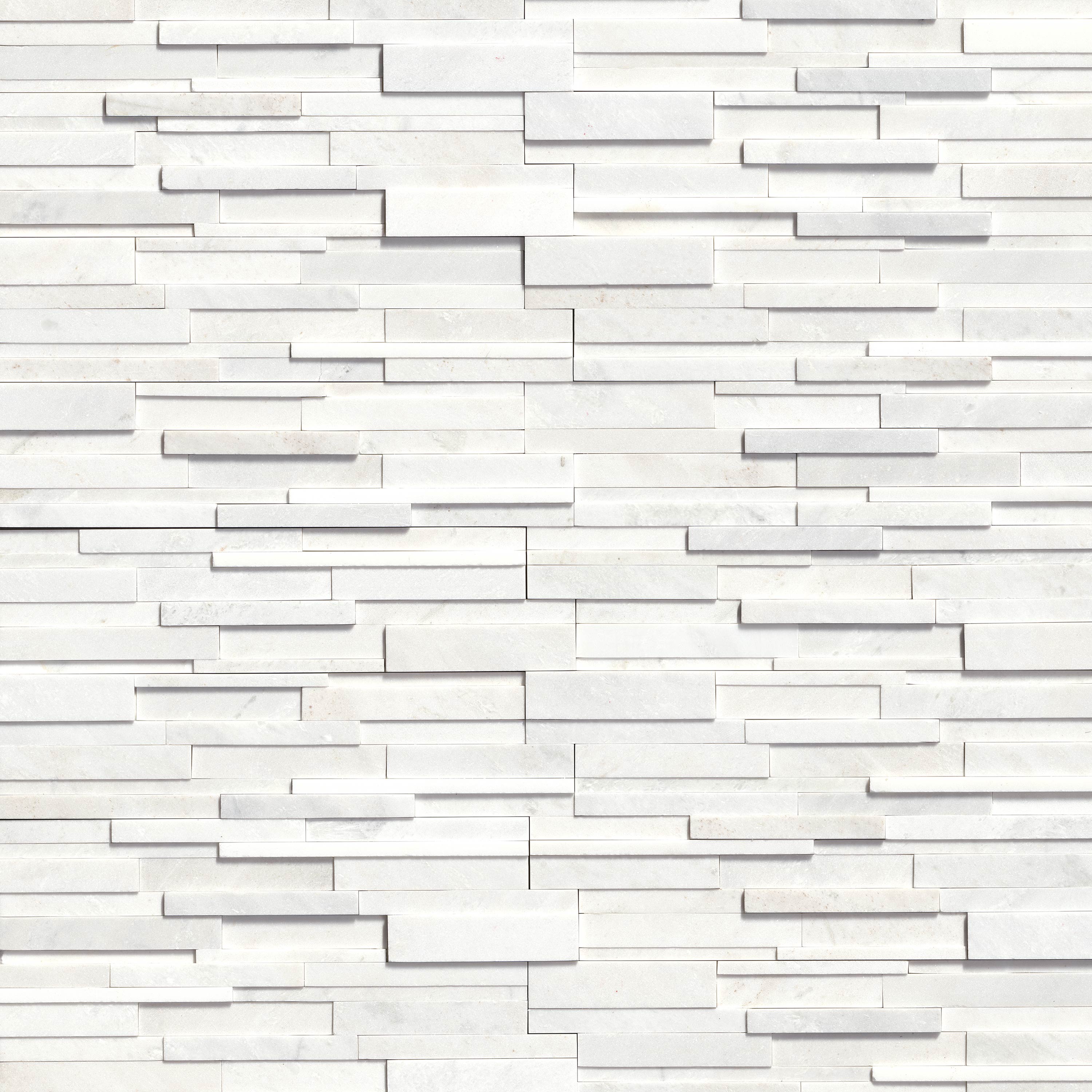 Arctic White 3d Stacked Stone - Image 1